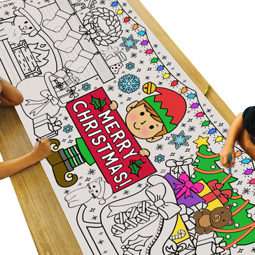 Giant Christmas Elf Coloring Banner