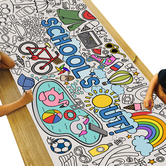 Giant School's Out Coloring Banner