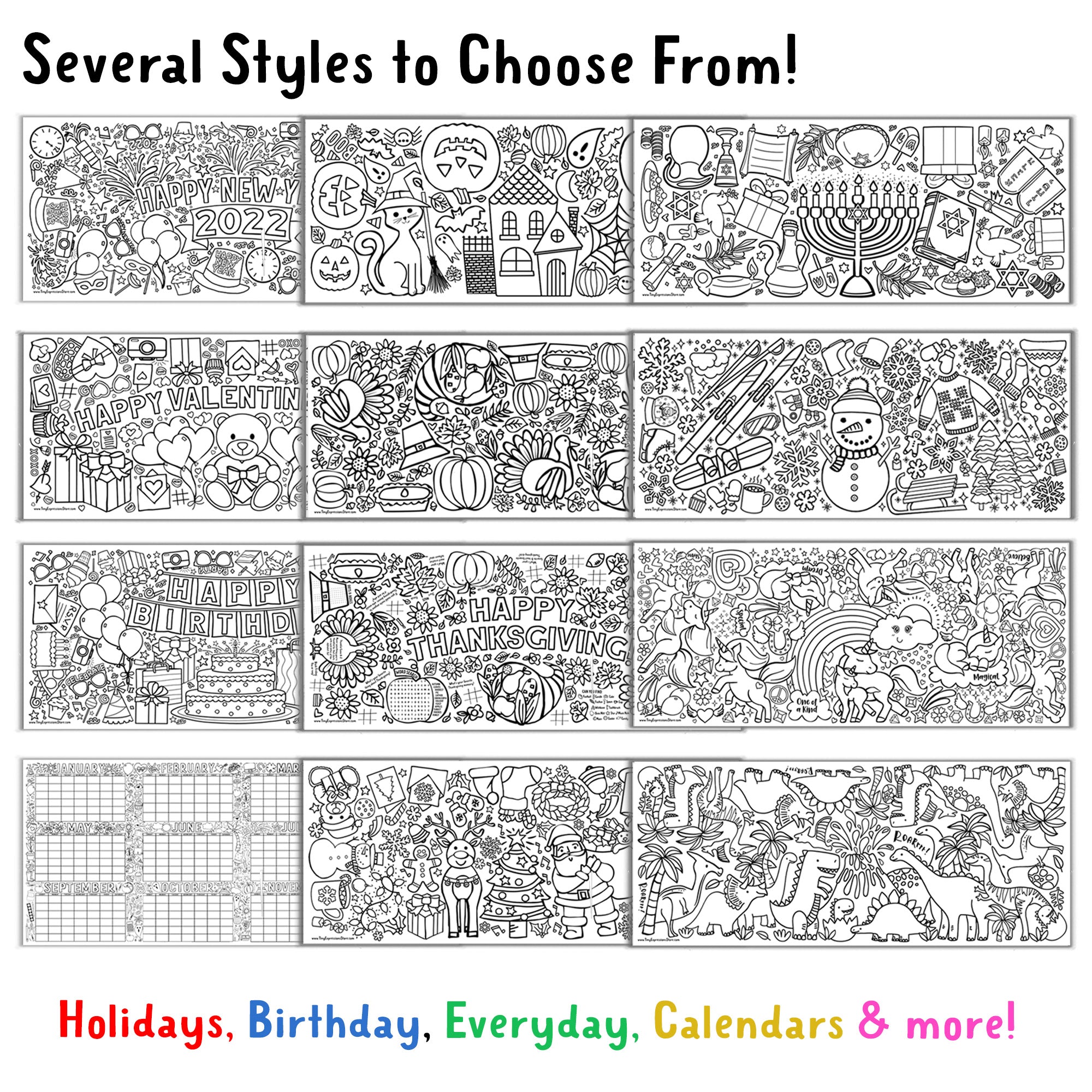Giant Spring Coloring Banner – Tiny Expressions