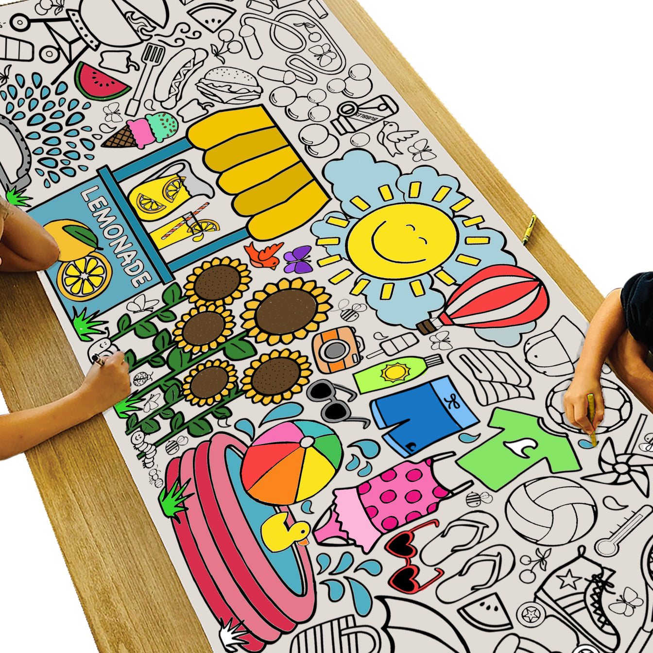 Giant Summer Coloring Banner