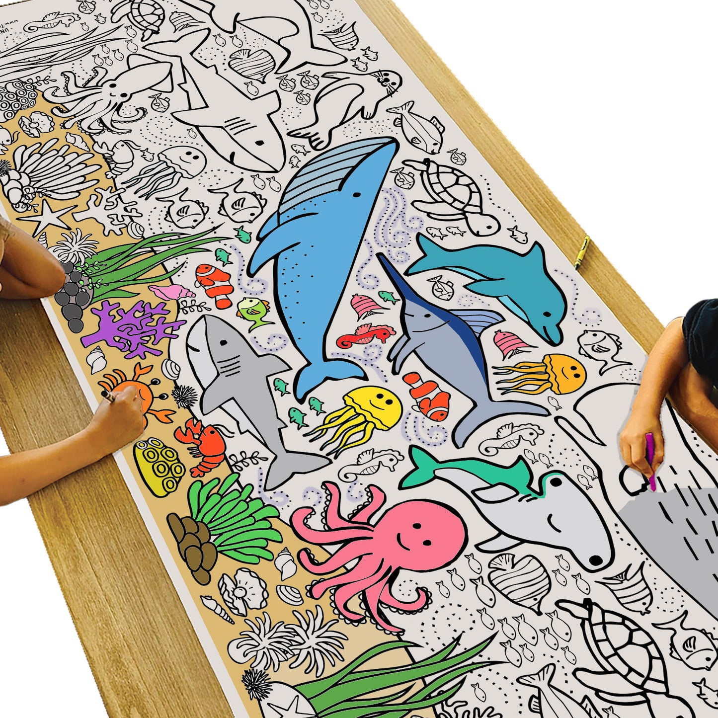 Giant Under the Sea Coloring Banner