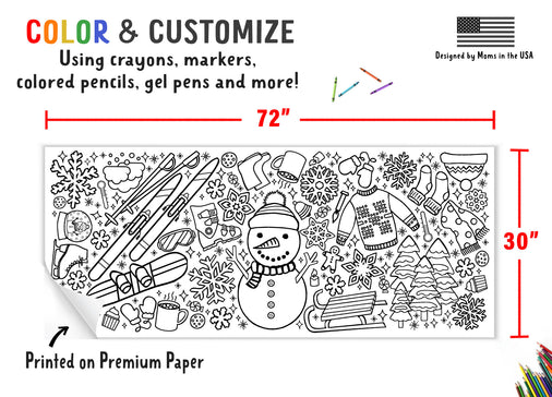 Giant Winter Coloring Banner