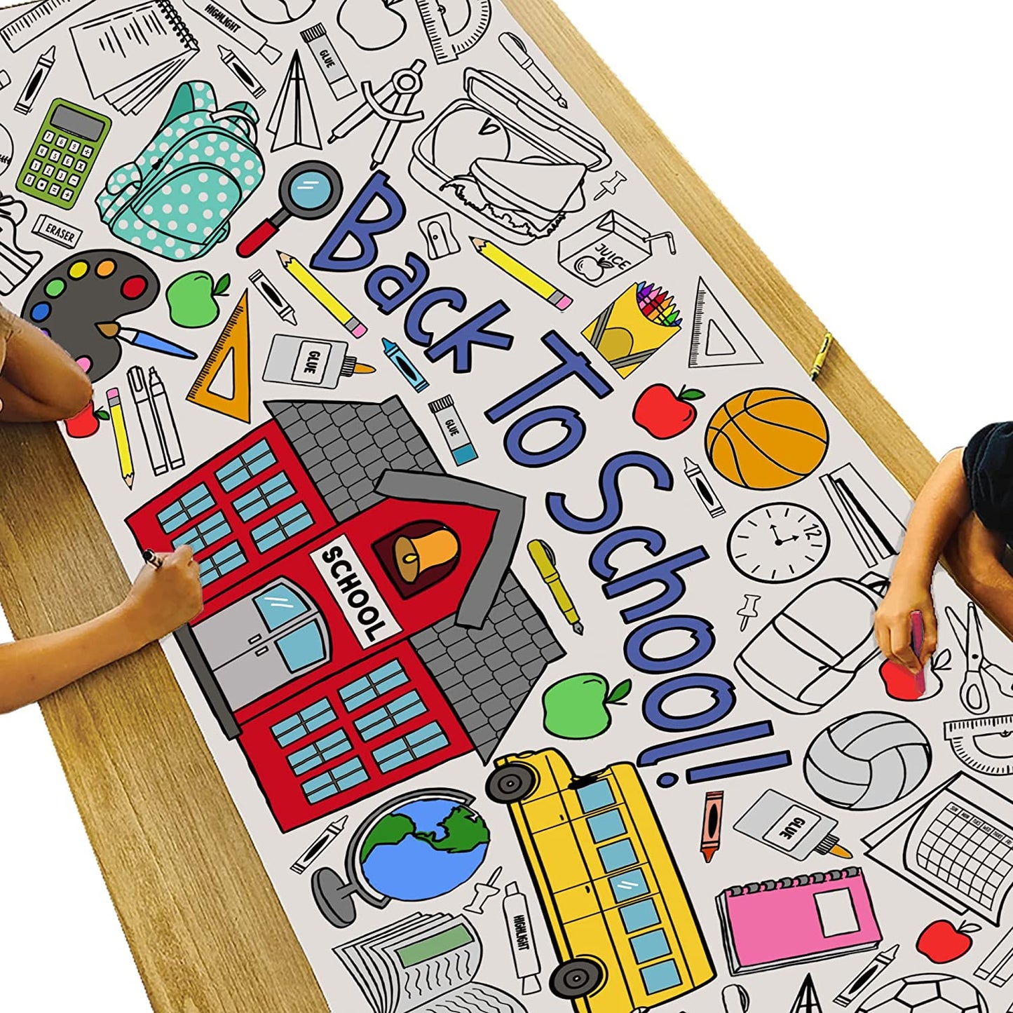 Welcome Back to School Personalized Giant Coloring Poster 48x63
