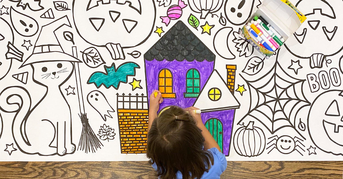 Giant Halloween Coloring Banner