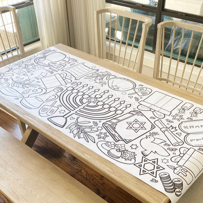 Giant Hanukkah Coloring Banner