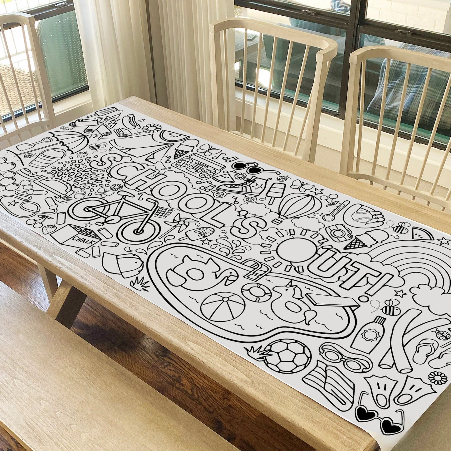 School's Out Giant Coloring Banner