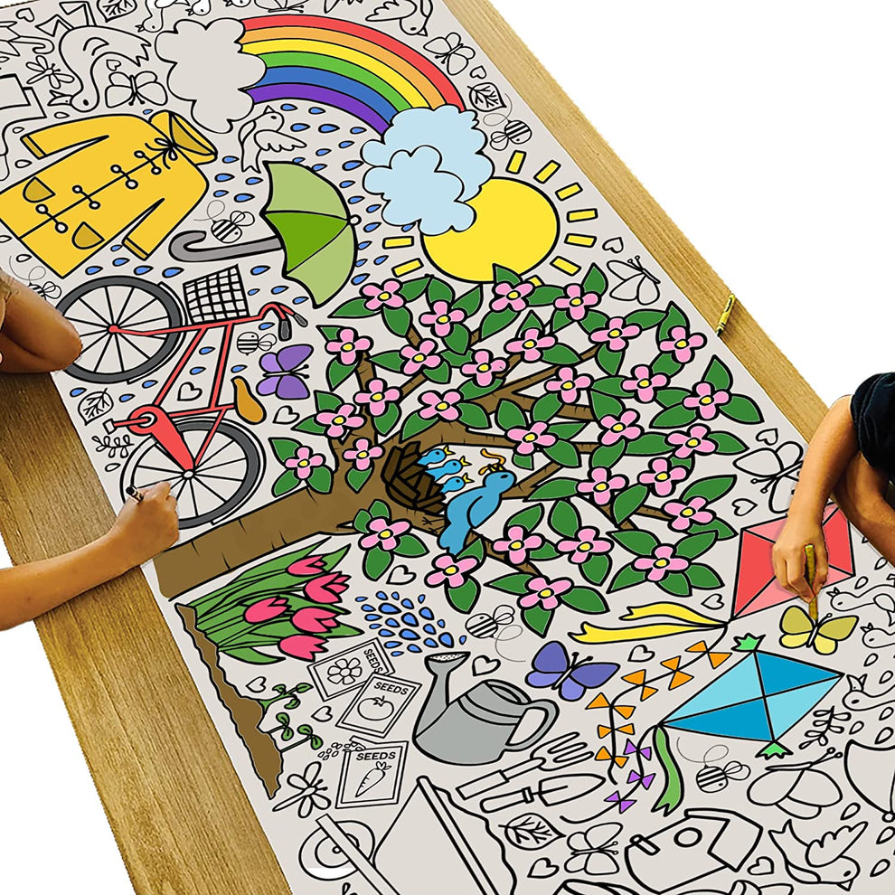 Giant Spring Coloring Banner – Tiny Expressions