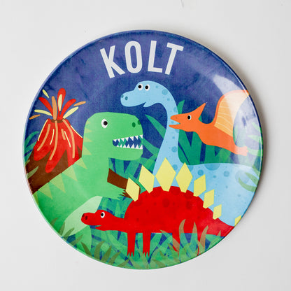 Personalized Dinosaur Plate