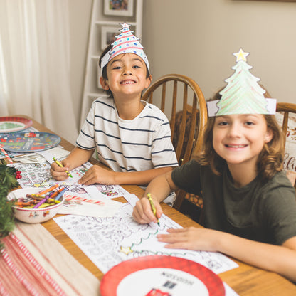 Christmas Coloring Crowns (12 Crowns)