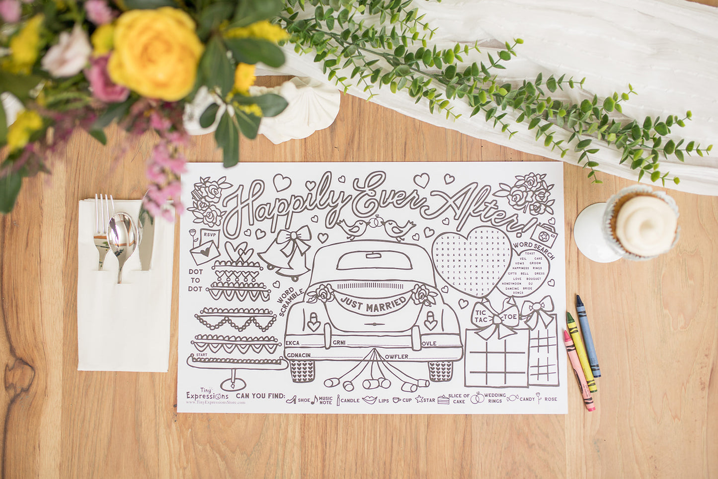 Wedding Coloring Placemats