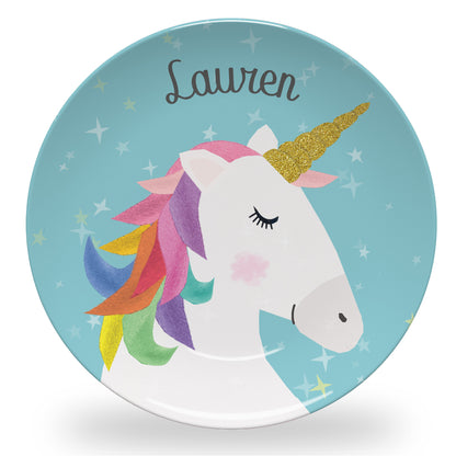 Personalized Unicorn Plate